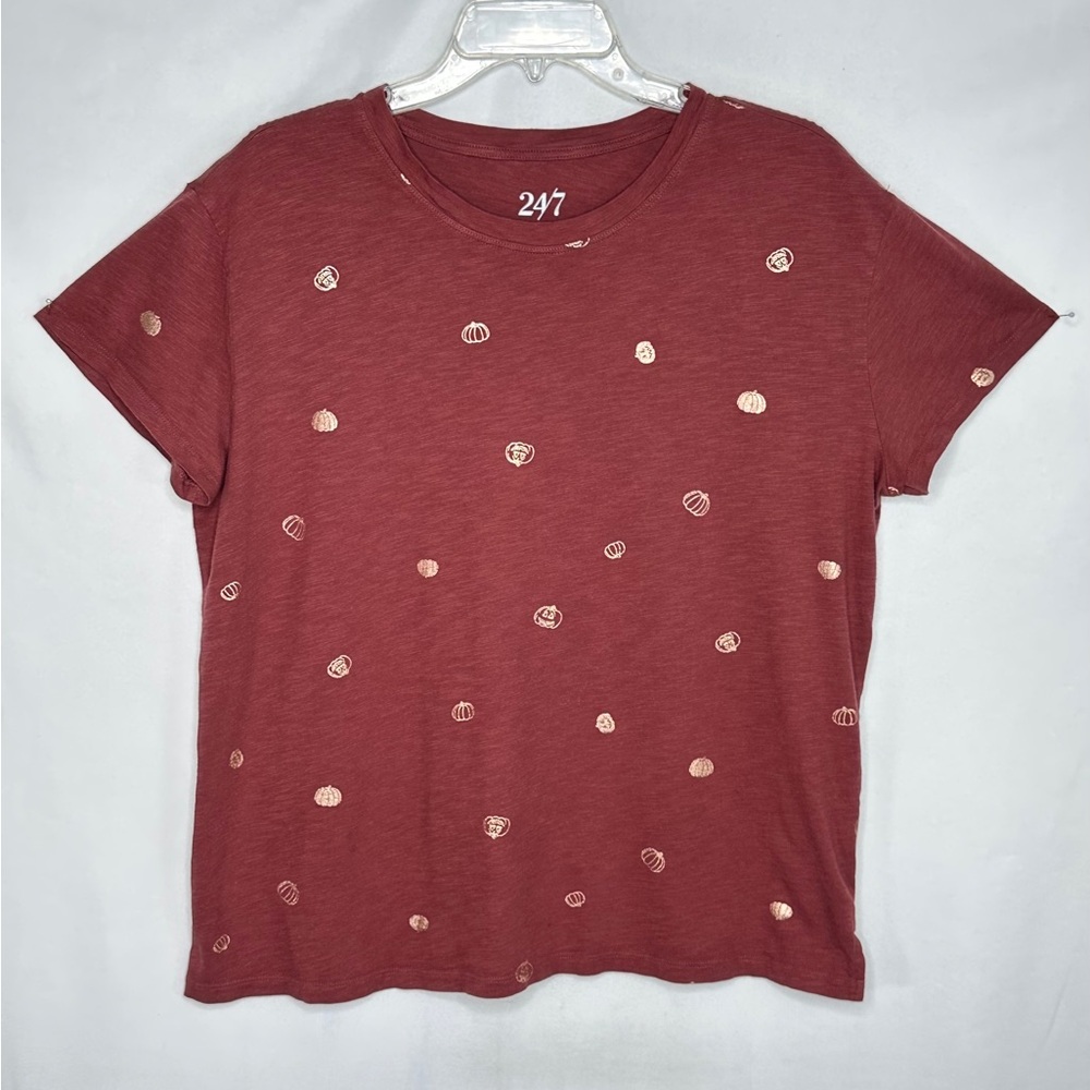 24/7 Maurice’s Dawson Pumpkin Crew Neck T-shirt Sz XL